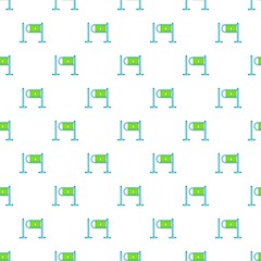 Entrance gate in supermarket pattern. Cartoon illustration of entrance gate in supermarket vector pattern for web