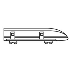 Modern high speed train icon. Outline illustration of high speed train vector icon for web design