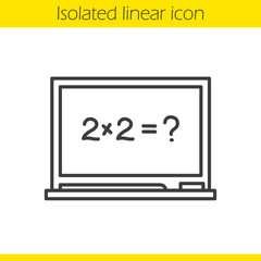 School blackboard linear icon