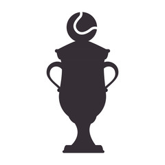 trophy championship tennis icon vector illustration design
