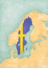 Map of Scandinavia - Sweden