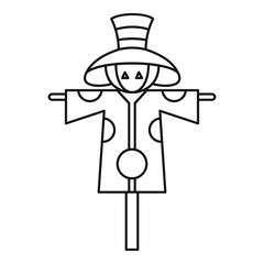 Scarecrow icon. Outline illustration of scarecrow vector icon for web design