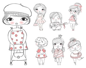 Cute fashion girls set