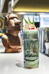 Fresh Cocktail on bar desk