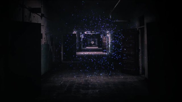 Opening portal of tunnel space-time continuum. Sci-fi. Portal of tunnel space-time continuum