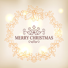 Calligraphic collection of christmas symbols.