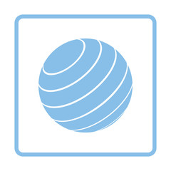 Fitness rubber ball icon