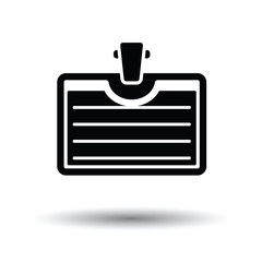 Badge with clip icon