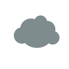 flat cloud weather icon on white background