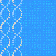 Dna molecule with binary code