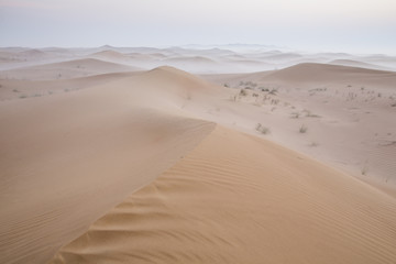 Sunrise in a desert near Dubai