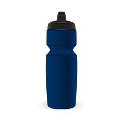 Blue color sport bottle isolated vector on the white background
