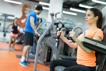 Fototapeta premium Woman in gym