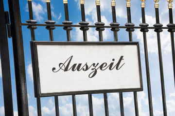 Schild 172 - Auszeit