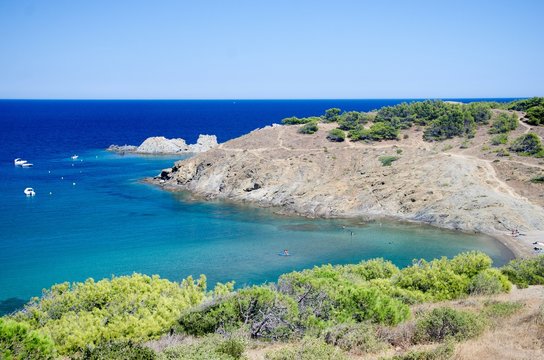 Fototapeta Rocky coastline in Catalonia