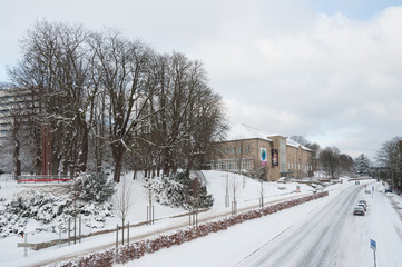Fototapeta na wymiar Kiel Schlossgarten im Winter