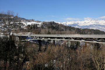 Obraz premium Pont de contournement de Saint-Gervais-les-Bains.