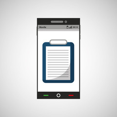 smartphone medicine list report application icon vector illustration eps 10