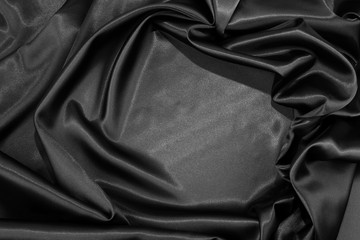 Black silk fabric