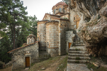 Ruins of the Byzantine castle town of Mystras