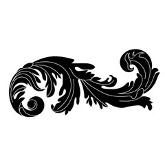 Vintage baroque ornament. Retro pattern antique style acanthus. Decorative design element filigree calligraphy vector. - stock vector
