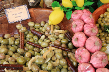 Olives vertes, andalouses et au citron.