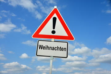 Weihnachtsstress, Weihnachten, Konsum, Hektik, Streit, Einkaufsstress, Erwartungen, Schild,...