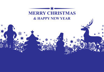 Christmas snowflakes banner