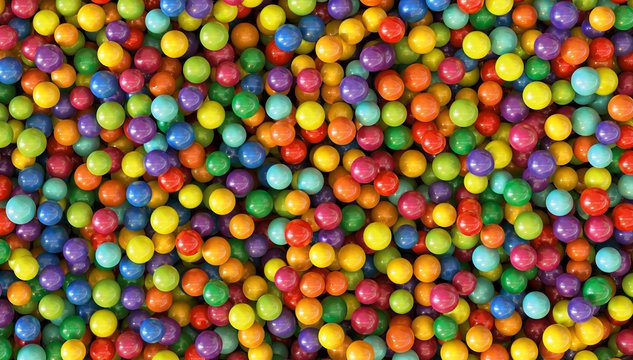 Colorful dragee balls background. Photo Pattern design for banner, poster, flyer, card, postcard, cover, brochure. High Resolution.