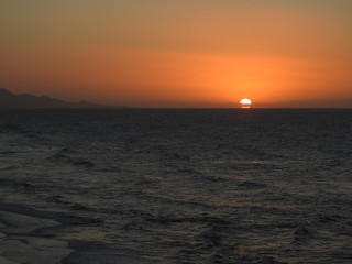 Beautiful sunset by the sea