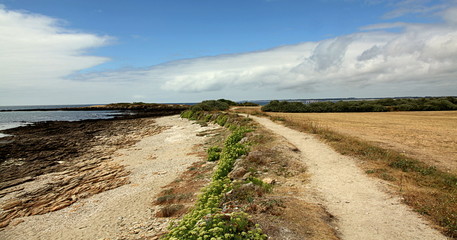 Le littoral paisible du Morbihan.
