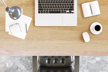 Office table with items