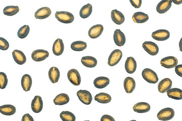 Watermelon seeds isolated on white background
