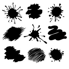 silhouettes blots