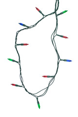 Fototapeta premium Christmas lights isolated on white