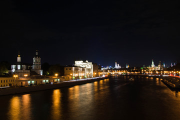 Fototapeta na wymiar view of towers of Moscow Kremlin