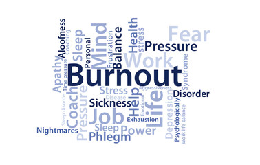 Burnout word cloud