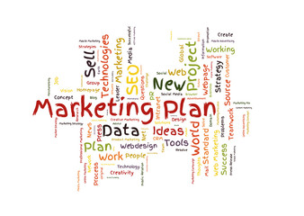Marketing plan word cloud