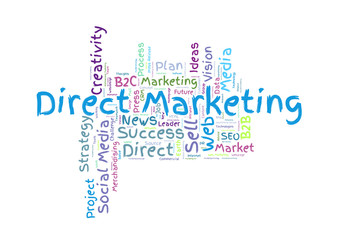 Fototapeta premium Direct Marketing word cloud