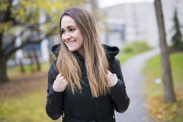 Portrait Of Female University Student Outdoors On Campus