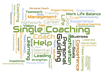 Single coaching word cloud