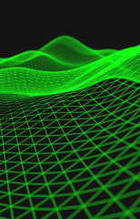 Wireframe - a skeletal three-dimensional model in which only lin