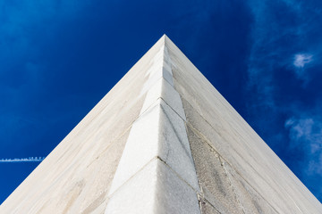 Corner Perpsective Washington Monument Blue Sky Empty Space Abst