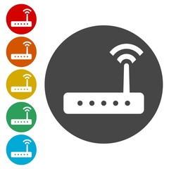 Router icon vector, router icons set 