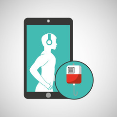 medical health application bag blood design vector illustration eps 10