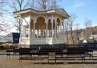 romantic gazebo and park