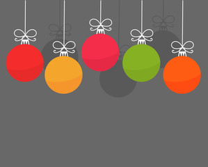 Christmas colorful baubles