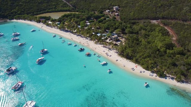 Aerial view of White Bay, Jost Van Dyke, British Virgin Islands