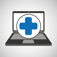 Obraz premium computer digital healthcare cross vector illustration eps 10