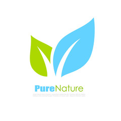 Pure nature leaf logo